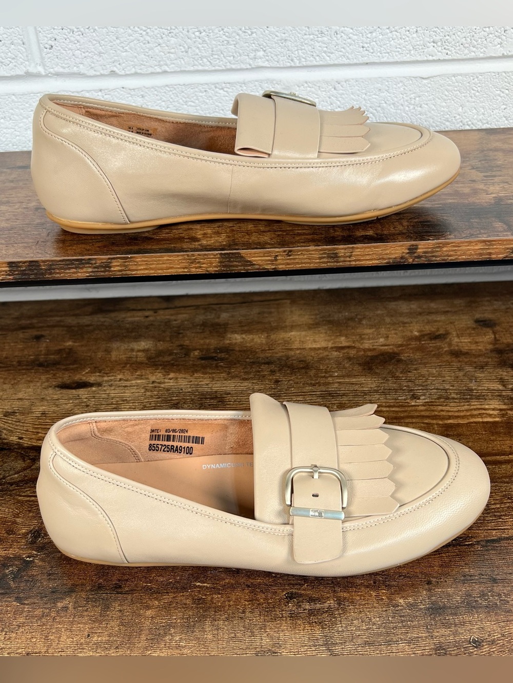Fitflop Superskate Loafers Beige Slip On Fringe Women's 10